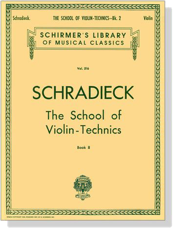 Schradieck【The School of Violin - Technics】Book Ⅱ