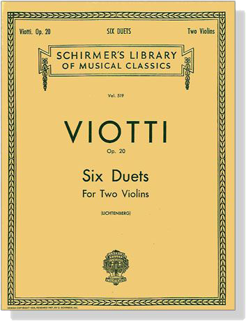 Viotti【Six Duets , Op. 20】for Two Violins