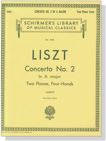 Liszt【Concerto No. 2 in A Major】for Two Pianos , Four Hands