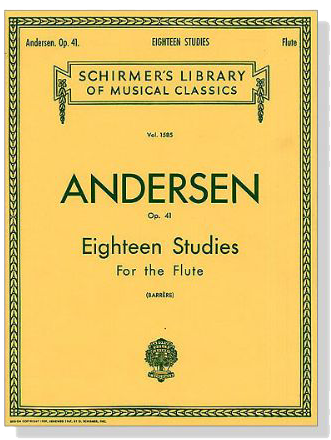 Andersen【Eighteen Studies , Op. 41】For the Flute