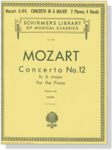 Mozart【Concerto No. 12 in A major K. 414】for the Piano ,Two-Piano Score Mozart【Concerto No. 12 in A major K. 414】for the Piano ,Two-Piano Score