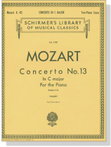 Mozart【Concerto No. 13 in C major , K. 415】for the Piano , Two-Piano Score Mozart【Concerto No. 13 in C major , K. 415】for the Piano , Two-Piano Score