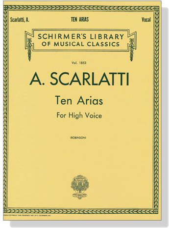 A. Scarlatti【Ten Arias】For High Voice