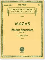 Mazas【 Etudes Speciales op. 36 Bk.1】for the Viola (中提琴)