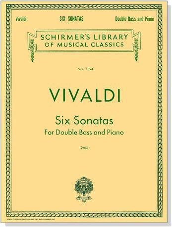 Vivaldi 【Six Sonatas】For Double Bass and Piano