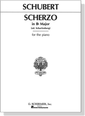 Schubert【Scherzo in B♭ Major (ed.Scharfenberg)】for The Piano