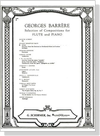 J.S. Bach【Arioso】Georges Barrére Selection of Compositions for Flute and Piano