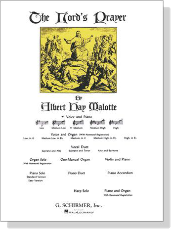 The Lord's Prayer by【Albert Hay Malotte】Voice and Piano, Medium