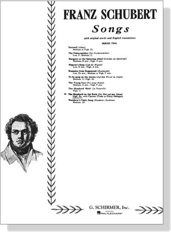 Schubert－Songs【The Shepherd on the Rock (Der Hirt auf dem Felsen)】High, B♭; with Clarinet(Violin or Flute)Obbligato