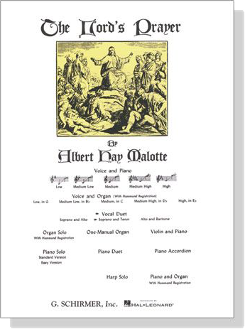 The Lord's Prayer by【Albert Hay Malotte】Vocal Duet , Soprano and Tenor The Lord's Prayer by【Albert Hay Malotte】Vocal Duet , Soprano and Tenor