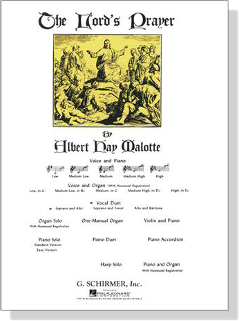 The Lord's Prayer by【Albert Hay Malotte】Vocal Duet , Soprano and Alto