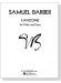 Samuel Barber【Canzone】for Violin and Piano