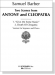 Samuel Barber【Two Scenes From－Antony And Cleopatra】Version for Soprano and Piano