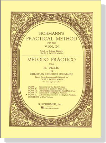 Hohmann's【Practical Method】for the Violin , Book 5