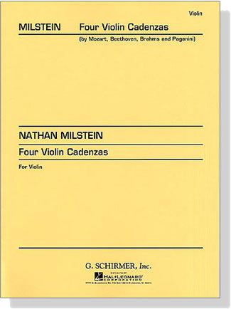 Nathan Milstein【Four Violin Cadenzas】for Violin