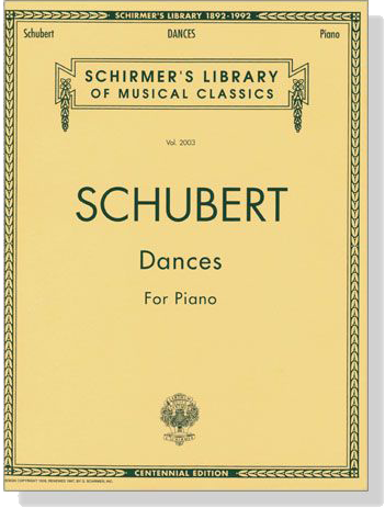 Schubert【Dances】for Piano