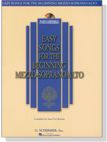 Easy Songs for the Beginning Mezzo-Soprano／Alto【CD+樂譜】