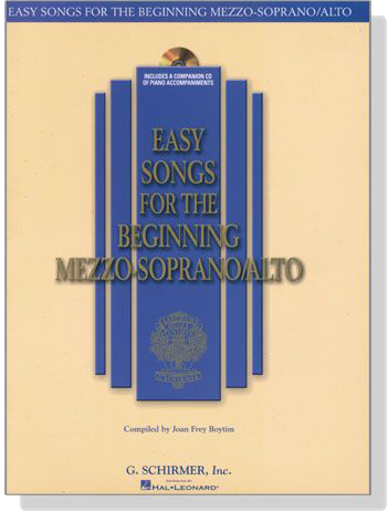 Easy Songs for the Beginning Mezzo-Soprano/Alto【CD+樂譜】 Easy Songs for the Beginning Mezzo-Soprano/Alto【CD+樂譜】
