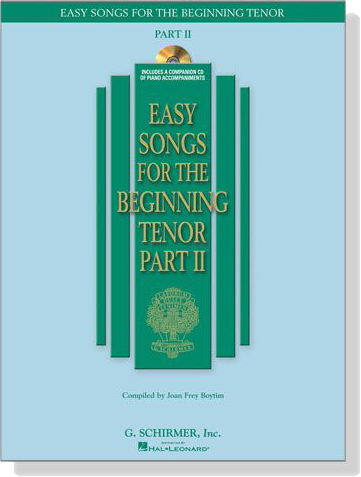 Easy Songs for the Beginning Tenor , Part Ⅱ【CD+樂譜】