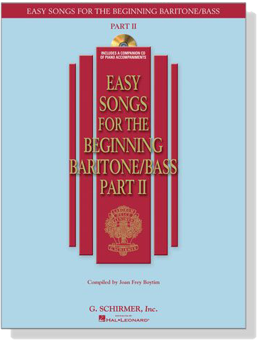 Easy Songs for the Beginning Baritone／Bass , Part Ⅱ【CD+樂譜】