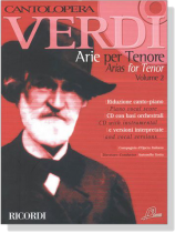 Cantolopera: Verdi【CD+樂譜】Arie per Tenore／Arias for Tenor , Volume 2