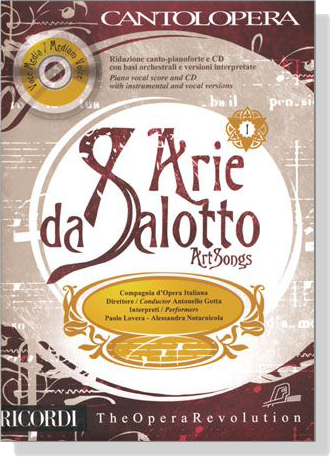 Cantolopera : Arie da Salotto / Art Songs【CD+樂譜】Voce Media／Medium Voice , Vol.1