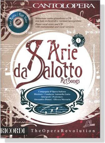 Cantolopera : Arie da Salotto /Art Songs【CD+樂譜】Voce Acuta／High Voice , Vol. 1