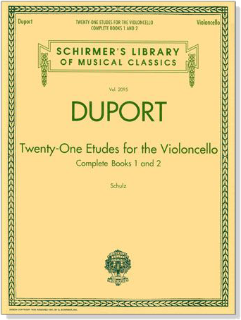 Duport【21 Etudes】 for the Violoncello, Complete Books 1 and 2