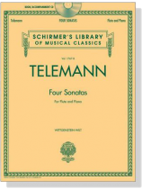 Telemann Four Sonatas【CD+樂譜】for Flute and Piano