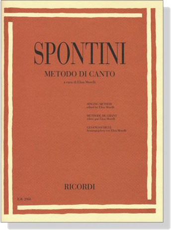 Spontini【Metodo Di Canto】a cura di Elisa Morelli