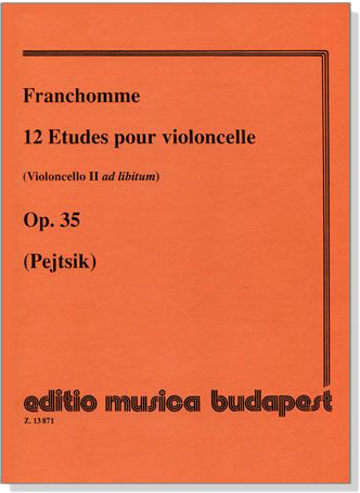 Franchomme【12 Etudes】Pour Violoncelle Opus 35