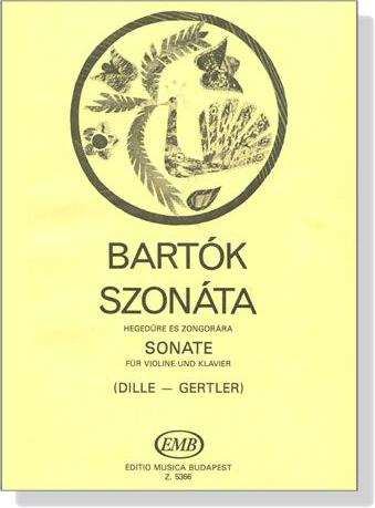 Bartok【Szonáta / Sonate】für Violine und Klavier