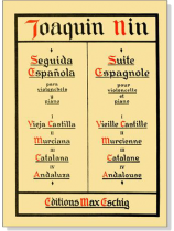 Joaquin Nin【Suite Espagnole】pour Violoncelle et Piano Joaquin Nin【Suite Espagnole】pour Violoncelle et Piano