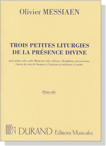 Olivier Messiaen【Trois Petites Liturgies de la Presence Divine】Piano solo