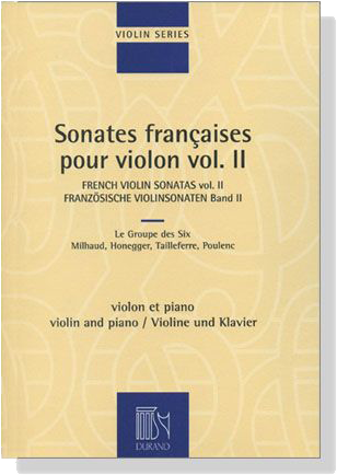 Sonates Francaises Pour Violon【Vol. 2】violon et piano