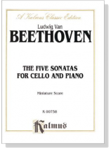 Beethoven【The Five Sonatas】for Cello and Piano ,Miniature Score Beethoven【The Five Sonatas】for Cello and Piano ,Miniature Score