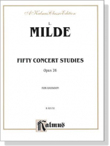 Milde【Fifty Concert Studies , Opus 26】for Bassoon