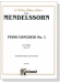 Mendelssohn【Piano Concerto No. 1 in G Minor , Opus 25】for Two Pianos , Four Hands