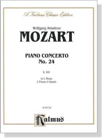 Mozart【Piano Concerto No. 24 in C minor , K. 491】for Two Pianos , Four Hands