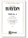 Haydn【Mass No. 3 in D Minor－Lord Nelson Mass】for Soli, Chorus and Orchestra and Organ Obbligato with Latin and English text , Choral Score