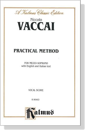 Vaccai【Practical Method】for Mezzo-Soprano Vaccai【Practical Method】for Mezzo-Soprano