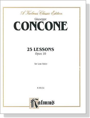 Concone【25 Lessons , Opus 10】for Low Voice