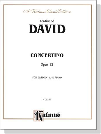 David【Concertino , Opus 12】for Bassoon and Piano
