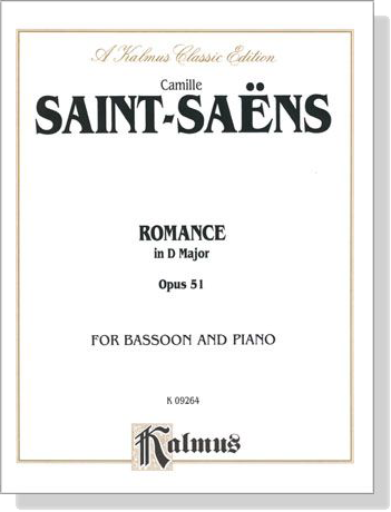Saint-Saens【Romance in D Major , Opus 51】for Bassoon and Piano