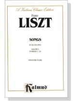 Liszt【Songs In Six Volumes , Volume 5 , Numbers 1-25 】Miniature Score Liszt【Songs In Six Volumes , Volume 5 , Numbers 1-25 】Miniature Score