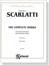 Scarlatti【The Complete Works In Eleven Volumes and Thematic Index , Volume Ⅳ】for Piano