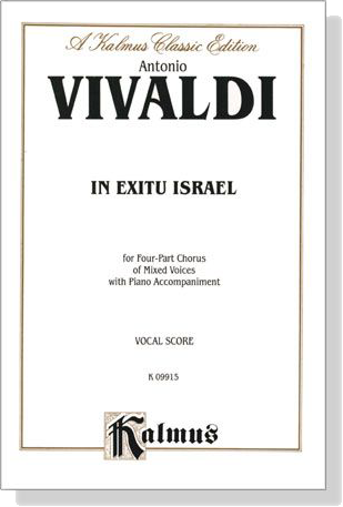 Vivaldi【In Exitu Israel】Vocal Score