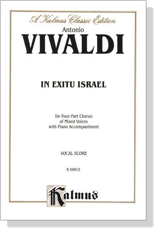 Vivaldi【In Exitu Israel】Vocal Score Vivaldi【In Exitu Israel】Vocal Score