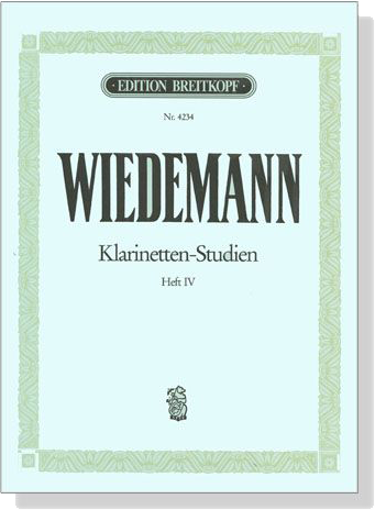 Wiedemann【Klarinetten- Studien】Heft Ⅳ, Umfang der Falsettöne