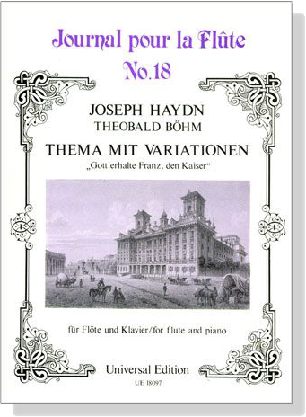 Joseph Haydn【Thema mit Variationen , Gott erhalte Franz, den Kaiser】für Flöte und Klavier